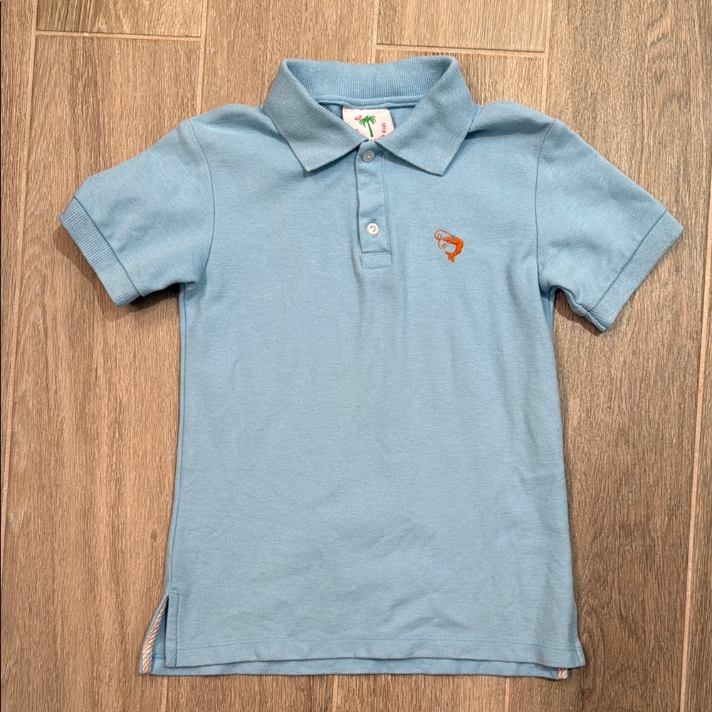 Shrimp & Grits Boys Light Blue Polo